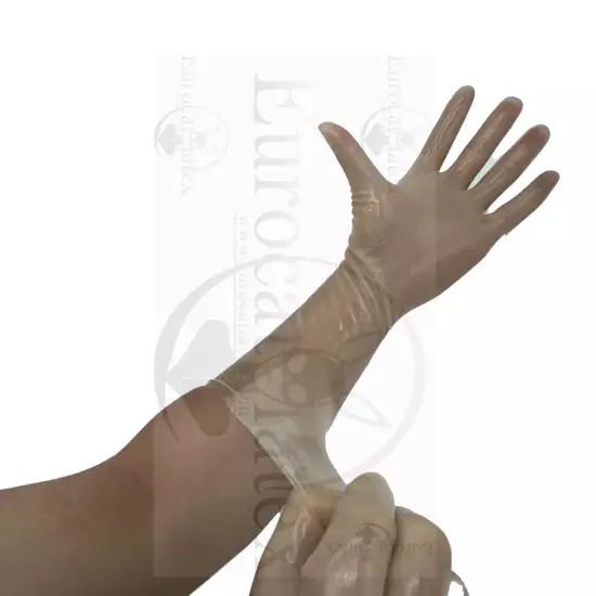 Latex fetish men transparent Gloves mould Rubber Fetish glove Chlorination 0.4mm