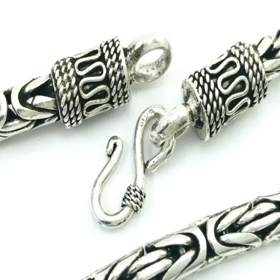 Sale!! Sterling Silver 5 mm Bali Chain/Byzantine Necklaces 18"(46 cm)