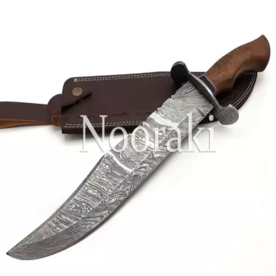 Hand Forged Damascus Bowie Knife Razor Sharp Blade,Handle W/Sheath 17.5 L Editio