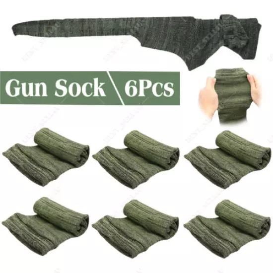 6PCS Gun Sock Silicone Treated 54" Rifle Shotgun Hunting Protection Bag Case US