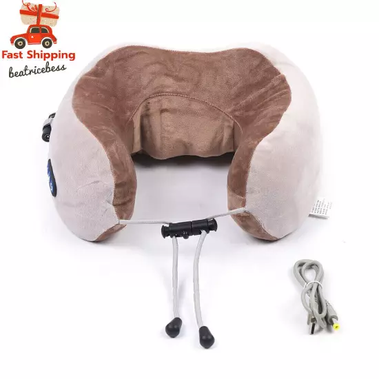 Electric Shiatsu Neck Pillow Massager U-shape Portable Massage Pillow 3 Modes