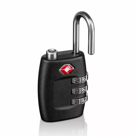 TSA Approved Luggage Lock Travel 3 Digit Combination Suitcase Padlock Black