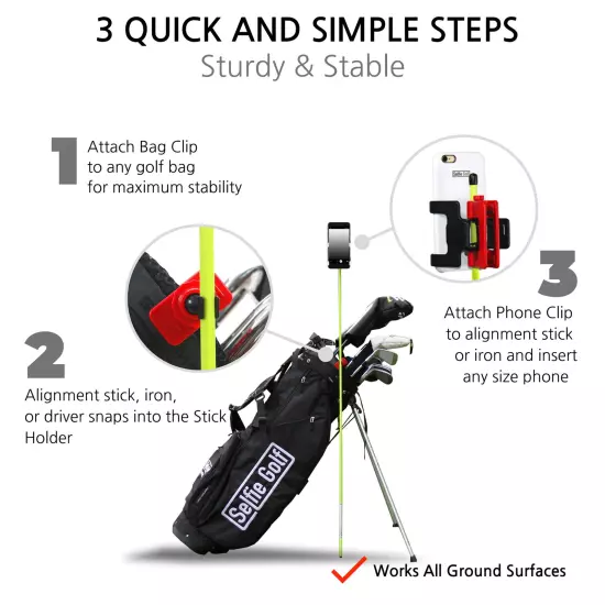 SelfieGolf - The Ultimate Cell Phone Clip System