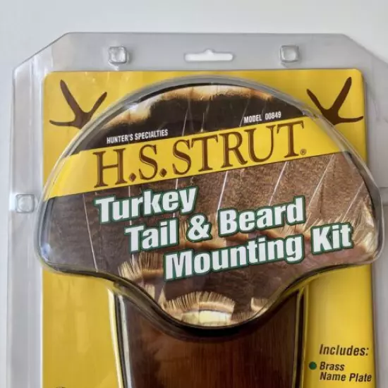 HS Strut Turkey Tail & Beard Mounting Kit Model 849 Bird Hunting W/ Instructions