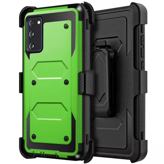 For Samsung Galaxy S20 FE 5G Shockproof Phone Case Cover w/ Belt Clip Holster