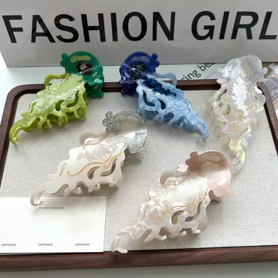 Marine Hair Clip Non-Slip Claw Barrettes Ponytail Holder Hair Props Womens New