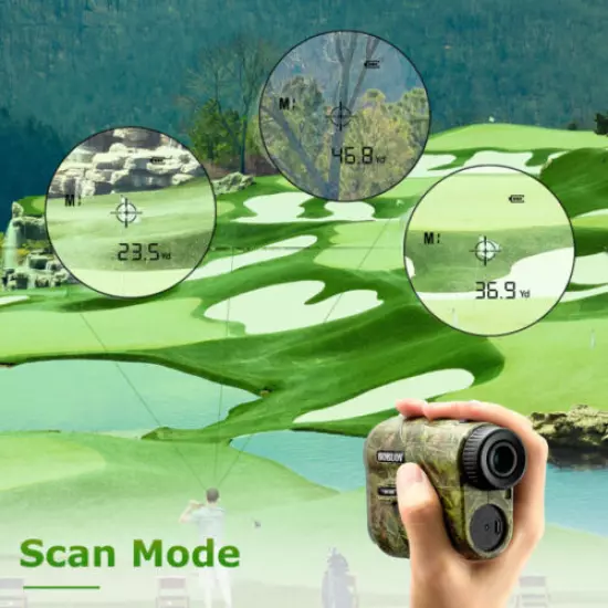 BOBLOV 6.5X 1094 Yard Waterproof Golf Range Finder Flag-Lock Rangefinder