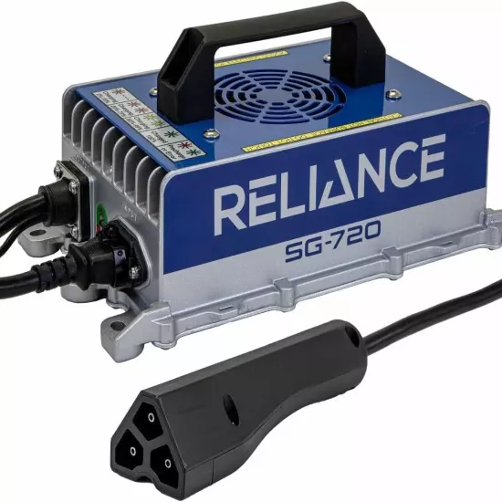 RELIANCE 48V Golf Cart Charger for EZGO Models | 3-Pin Connector for TXT/RXV/Val