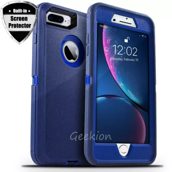 For iPhone 6 7 8 Plus SE 2020 Shockproof Rugged Case Cover + Screen Protector