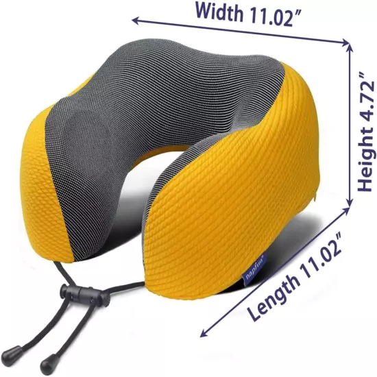 Neck Pillow for Traveling, Upgraded Travel Neck Pillow for Airplane 100% Pure Me