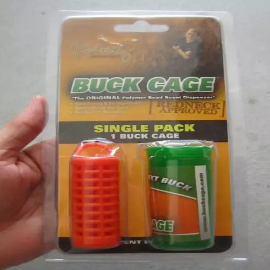 FOXWORTHY OUTDOORS BUCK CAGE POLYMER BEAD SCENT DISPENSER SINGLE PACK ORANGE NEW