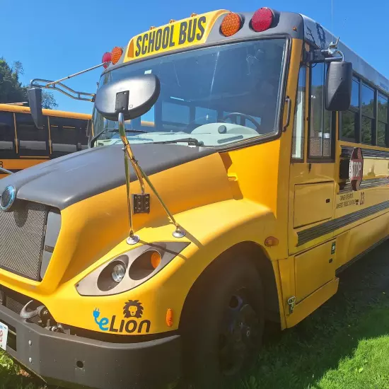 Lion Electric CO. Caps Trucker Hats Mesh Back Snap Back NEW RARE ATTN SCHOOL BUS