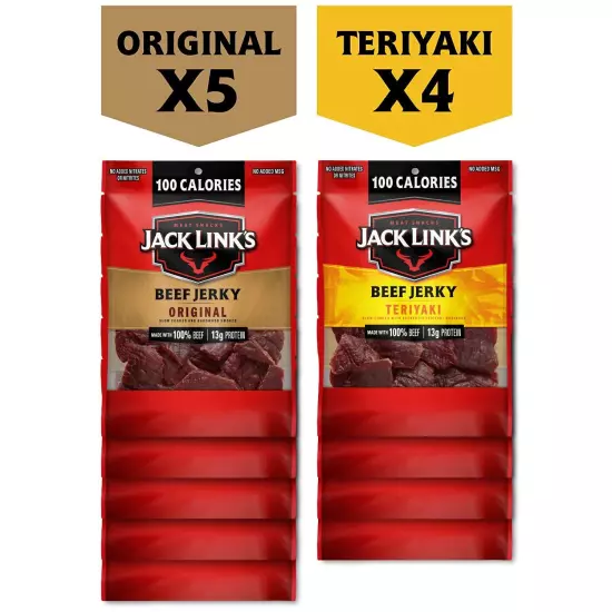 Jack Link's Beef Jerky Variety Pack - Includes Original and Teriyaki Flavors ...