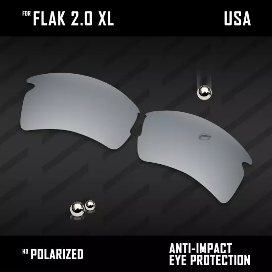 Anti Scratch Polarized Replacement Lenses for-Oakley Flak 2.0 XL OO9188 Options