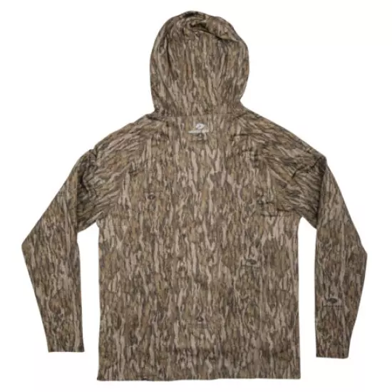 Mossy Oak Long Sleeve Hunt Tech Camo Hoodie for Men, Lightweight pullover Shirt