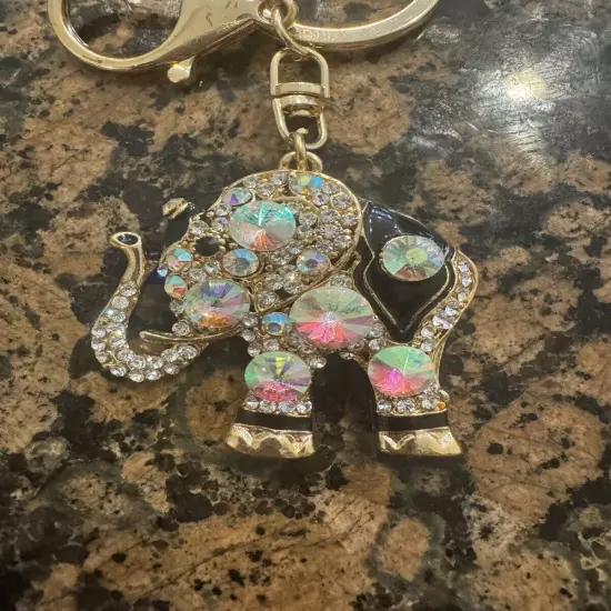 Bedazzled Elephant Keychain / Bag Charm