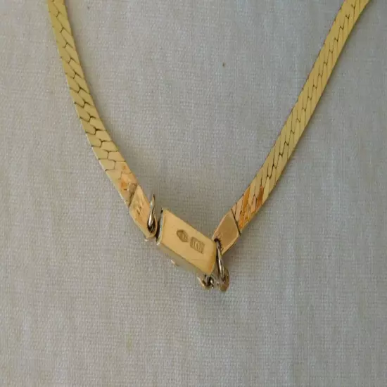 Italian 14K Herringbone Chain 20 inch Italy 14KT