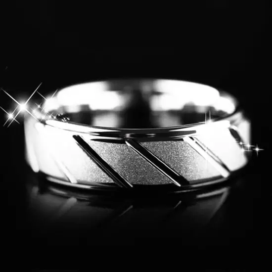 Tungsten Carbide Stainless Steel Band Ring Silver Band Rings For Mens Womens