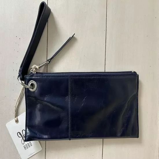 NWT HOBO Vida Wristlet Clutch Nightshade Blue Leather RP $98