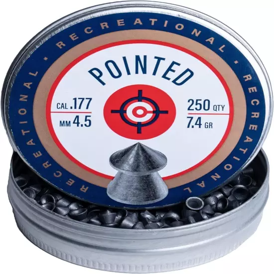 Crosman P177 .177-Pointed Pellets, 4.5mm, Black(250-Count)