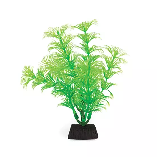 Penn Plax 3-Pack Aquarium Plastic Plant, 4-Inch, Green