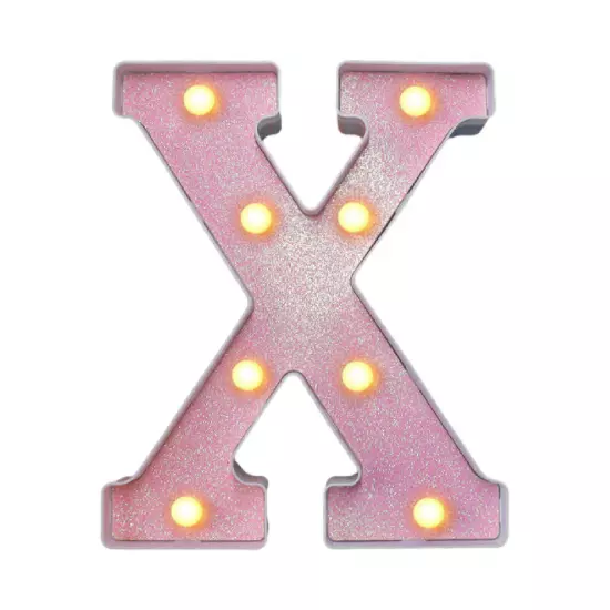 Led Light Up Letter,Pink Marquee LED Letter Lights 26 Alphabet,Lighted Letters A