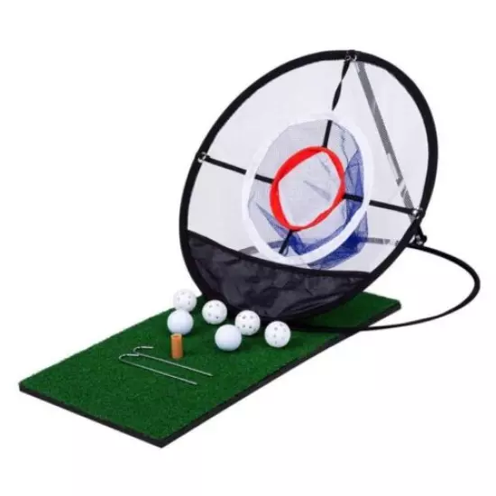 Pitching Chipping Cages Golf Net Mats Indoor Practice Training Outdoor Aids Easy