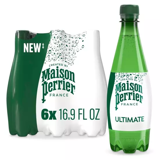 Maison Perrier Ultimate Sparkling Water 16.9 Fl Oz 6 Ct Fresh New, Free Shipping