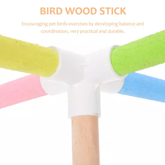 Bird Shower Standing Toy parrot toys swing Wood Parrot Stand Rod Birds