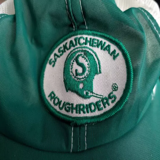 Vintage 1970's Saskatchewan Roughrider's Short Brim Pom Pom Trucker Hat CFL!