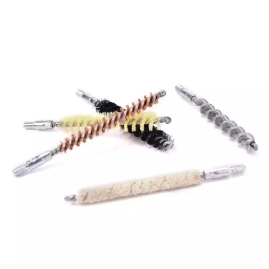 5pcs/set .22cal/.30cal Pistol Rifle Gun Clean Brush Kit Pipe Brush Cleaning K ❤A