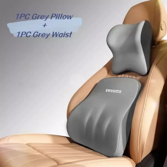 Car Headrest Lumbar Support Cushion Backrest Pillow Car Comfortable Neck Pillow