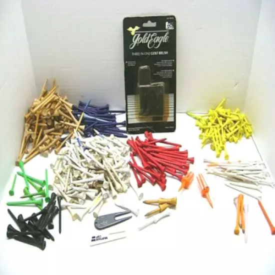 267 Pc. Lot Of Golf Gear Tee's Step Downs Divot Tools Brush Tee's Outdoor Sports