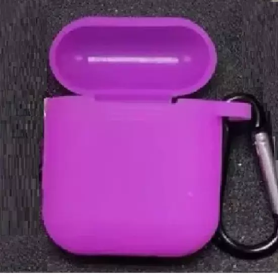 Case For Apple AirPods Silicone Protective Cover With Carabiner 1st & 2nd Gen