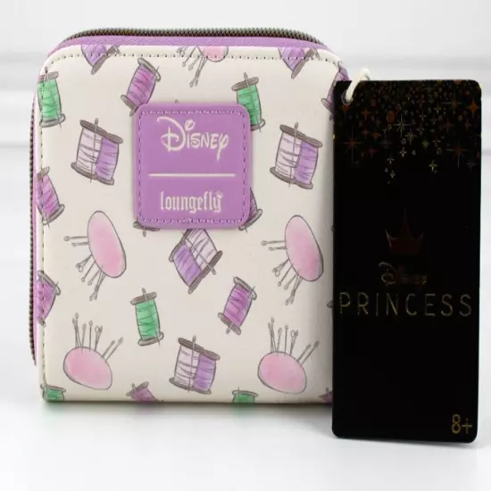 LOUNGEFLY DISNEY TANGLED PASCAL IN DRESS RAPUNZEL MINI ZIPPERED WALLET NEW TAGS