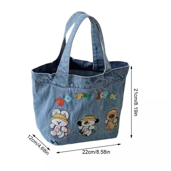 Japanese Cute Bento Bag Handbag Canvas Lunch Box Portable B8Z3 щυ