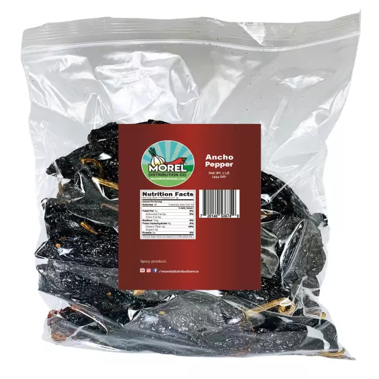 Dried Ancho Chile Peppers, Chili Ancho WT: 4 OZ-8 OZ-1 LB-2 LBS-5 LBS-10 LBS