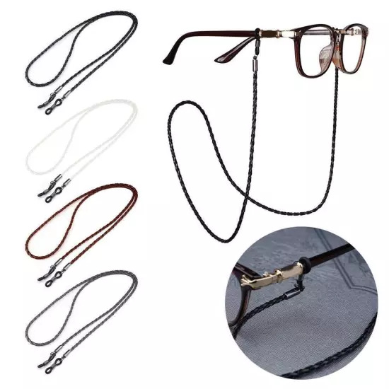 1 Pc Eyeglass Strap Leather Eyeglasses Cord Lanyard Holder Chain String R4B6