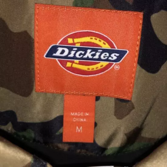 DICKIES Jacket CAMO MEDIUM Hunter Nylon RETRO ORANGE LOGO Skater Stylish RARE