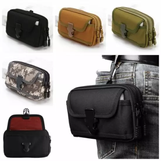 Tactical Molle Pouch 6.5inch Cell Phone Pack Nylon Waist Pack With Belt Buckle