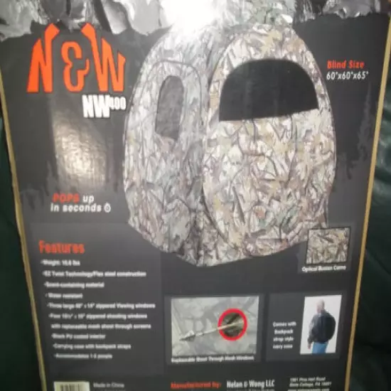 N&W 400 60'x60'x65' Turkey Illusion Camo ARCHERY POPUP Blind New