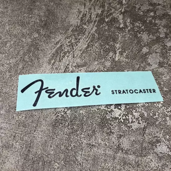 Fender Stratocaster Guitar Headstock Logo Decal Metal Selfadhesive