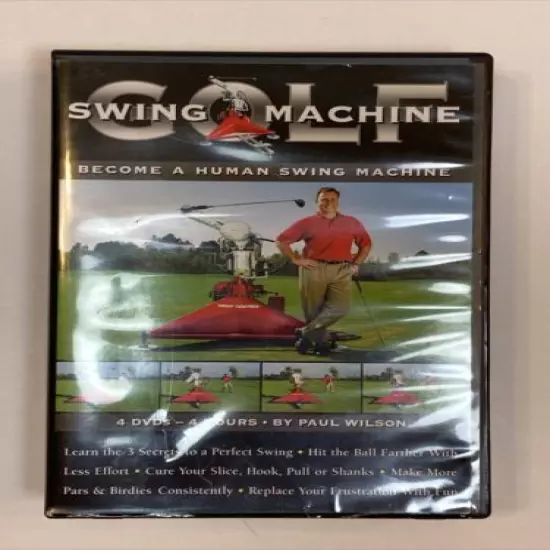 Swing Machine Golf Become A Human Training DVD 2005 4-Disc Set Grip Practice Lot