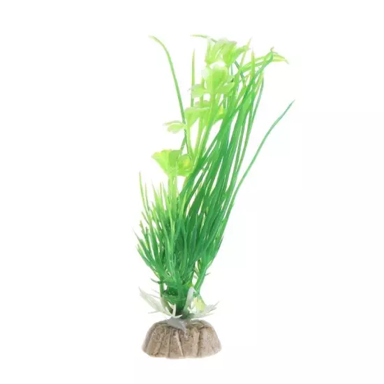 Aquarium Plant Artificial Grass Water Plant with Base 5 Inch Tall