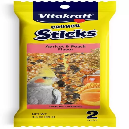 Cockatiel Treat Sticks - Apricot And Peach - 3.5Oz