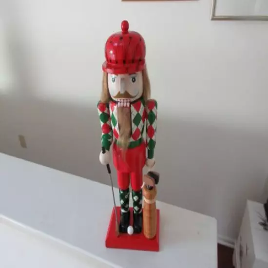 Sport Nutcracker , GOLFER , 13" , Vintage , Collectible , Rare