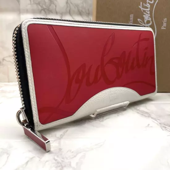 Unused Rare Louboutin Panettone Rubber Round Zipper Long Wallet Authenticated