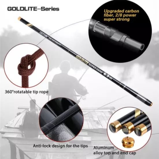 Goture Telescopic Fishing Rod 2/8 Super Hard Carbon Fiber Stream Carp Hand Pole