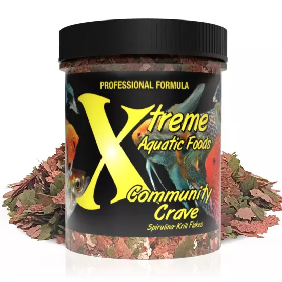 Xtreme Community Crave Flake - Krill & Spirulina Blend for Vibrant Colors, Im...