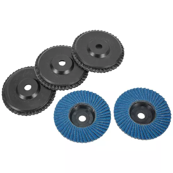 5pcs Grinding Discs Blue Flap Flat For Angle Grinder Wheels Zirconium Corundum